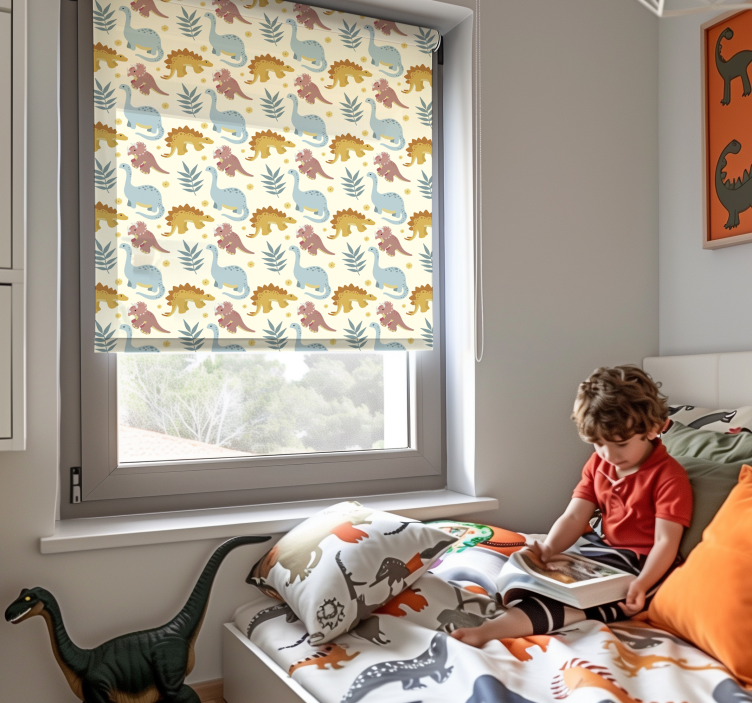 Minimalistische stijl dinosaurus rolgordijn - TenStickers