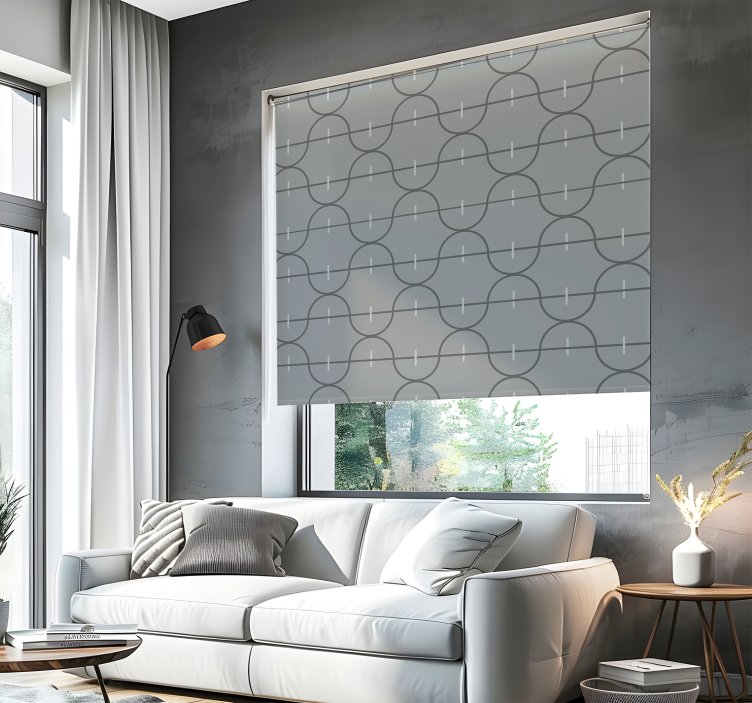 Onregelmatig gestreept patroon elegant rolgordijn - TenStickers