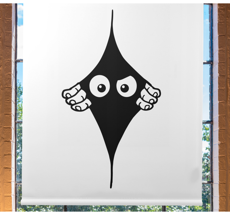 Originele rolgordijnen Grappige monocolor glurende ogen - TenStickers