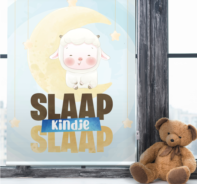 Rolgordijn babykamer slaap kindje slaap - TenStickers