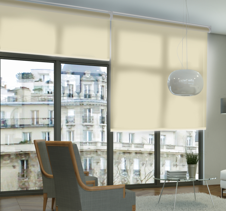 Rolgordijn beige doorschijnend - TenStickers