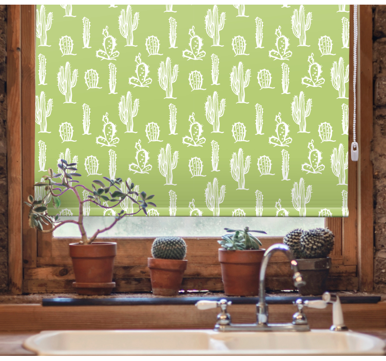 Raambekleding badkamer Cactus naadloze achtergrond - TenStickers