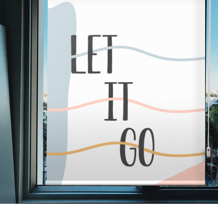 Raambekleding badkamer Pastelkleuren laat het los - TenStickers