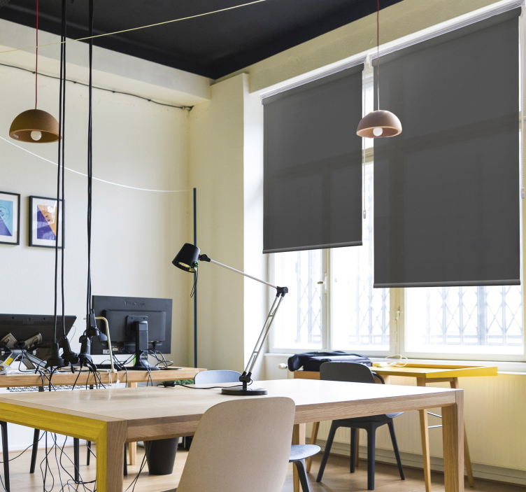 Elegante rolgordijnen Antracietgrijze effen kleur - TenStickers