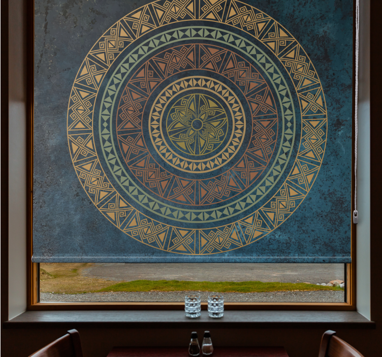 Raambekleding woonkamer Etnisch ontwerp "industriële stijl" - TenStickers