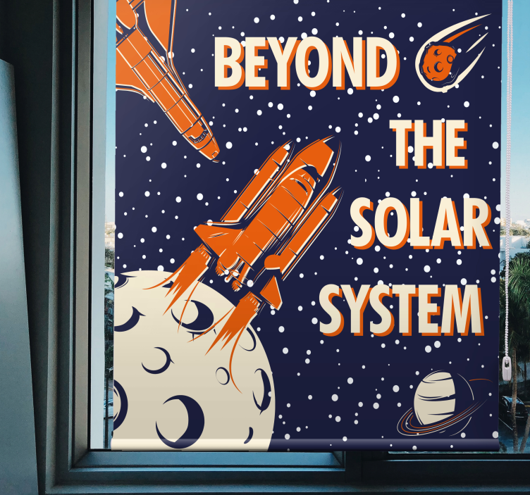 Ruimteverkenningsavontuur nerd rolgordijn - TenStickers