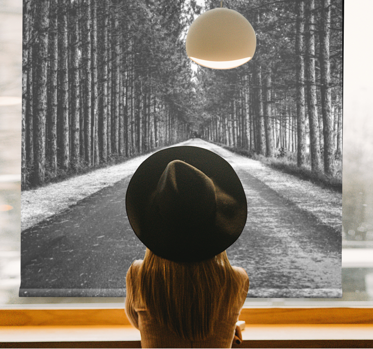 Rustig bospad rolgordijn anders - TenStickers