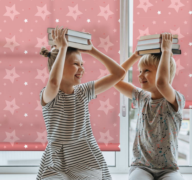 Speels sterrenpatroon kinderkamer rolgordijn - TenStickers