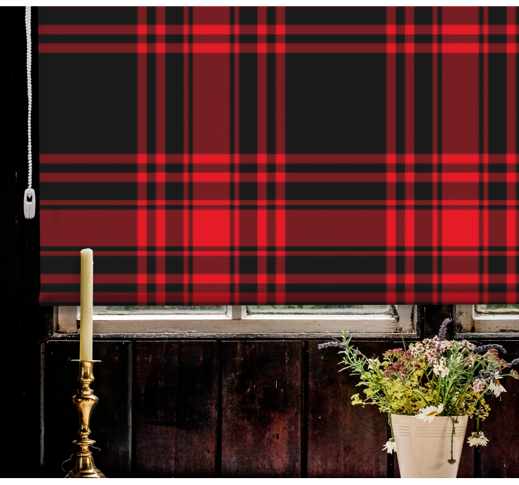 Tartan patroon patronen rolgordijn - TenStickers