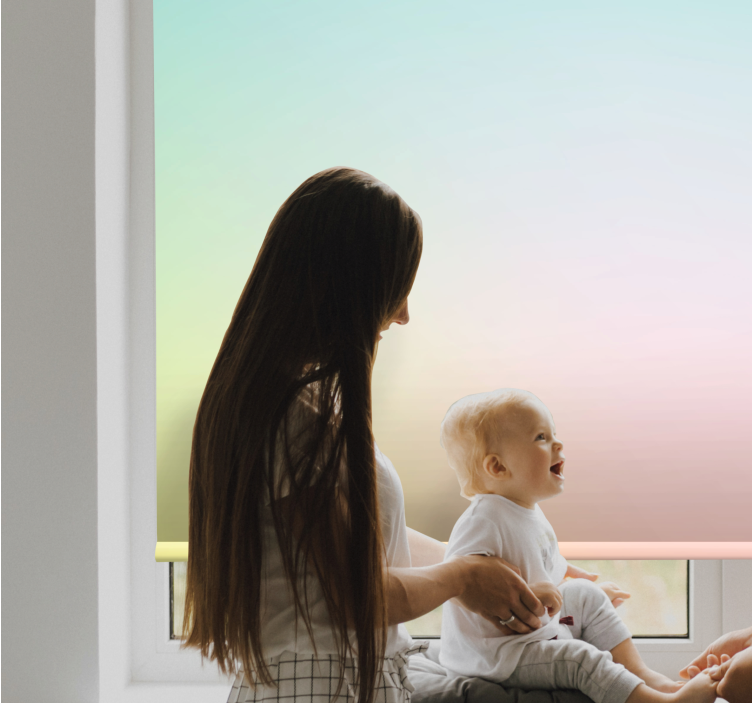 Zachte gradiënt kalm rolgordijn kunst - TenStickers