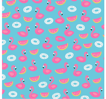 Blauwe flamingoprint kinderkamer rolgordijn - TenStickers
