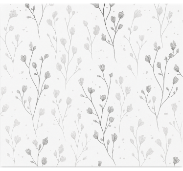 Minimalistische botanische takken rolgordijn woonkamer - TenStickers