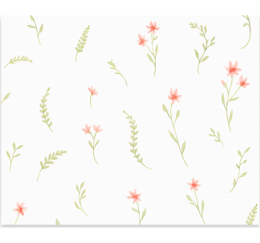 Pastel weidebloemen kinderkamer rolgordijn - TenStickers