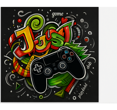 Graffiti gewoon gamecontroller gamer rolgordijn - TenStickers