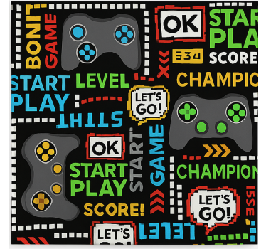 Level up play gamer rolgordijn - TenStickers
