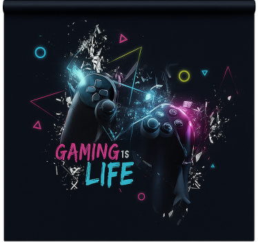 Gamen is leven gamer rolgordijn - TenStickers