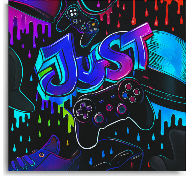 3d just-gamecontroller gamer rolgordijn - TenStickers