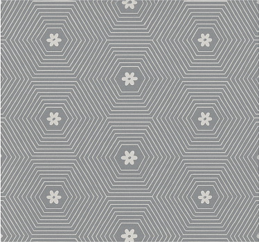 Grijze zeshoek geometrisch rolgordijn tienerkamer - TenStickers