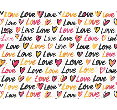 Tekst ¨liefde liefde liefde¨ rolgordijn tienerkamer - TenStickers