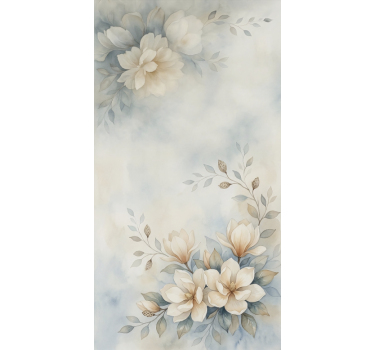 Aquarel gracy bloemen rolgordijn tienerkamer - TenStickers