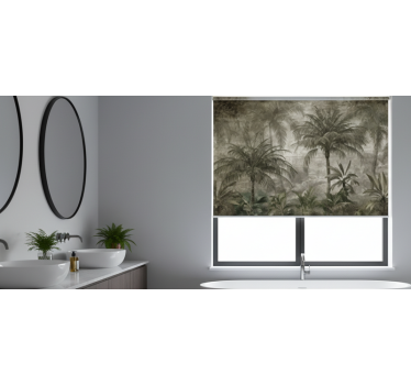 Rolgordijn bomen minimalistisch palmwoud - TenStickers
