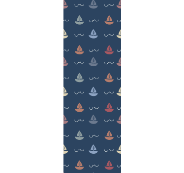 Kinderkamer rolgordijn zeilbootmotief - TenStickers