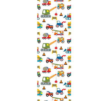 Kinderkamer rolgordijn bouwplezier - TenStickers