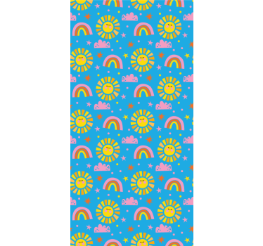 Kinderkamer rolgordijn speelse regenbogen - TenStickers