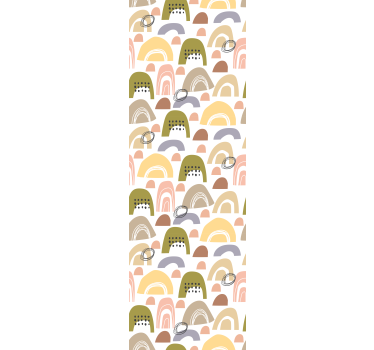 Kinderkamer rolgordijn met scandinavisch regenboogpatroon - TenStickers