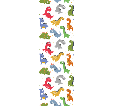 Kinderkamer rolgordijn schattige dinosaurussen - TenStickers