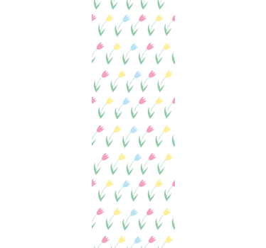 Kinderkamer rolgordijn kleurrijk tulpenpatroon - TenStickers