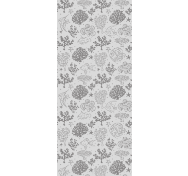 Kinderkamer rolgordijn vintage stijl zeedieren patroon - TenStickers