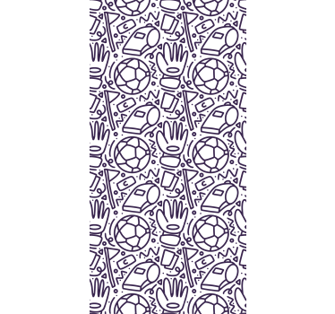 Kinderkamer rolgordijn sport doodle design - TenStickers