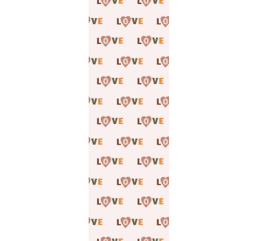 Kinderkamer rolgordijn liefde woord pastel stijl - TenStickers