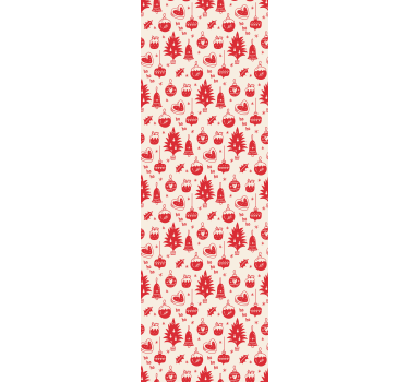 Kinderkamer rolgordijn schattig rood en roze kerstpatroon - TenStickers