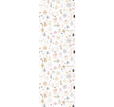 Kinderkamer rolgordijn winter kerstpatroon - TenStickers