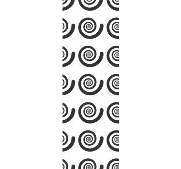 Kinderkamer rolgordijn zwart-wit hypnotische retro spiraal - TenStickers