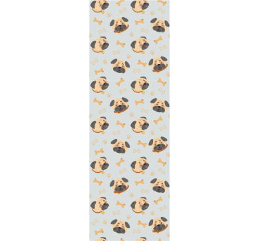 Kinderkamer rolgordijn met britse bulldog puppy's patroon - TenStickers