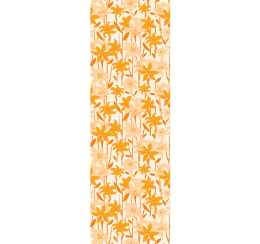 Kinderkamer rolgordijn kleine schattige oranje bloemen - TenStickers