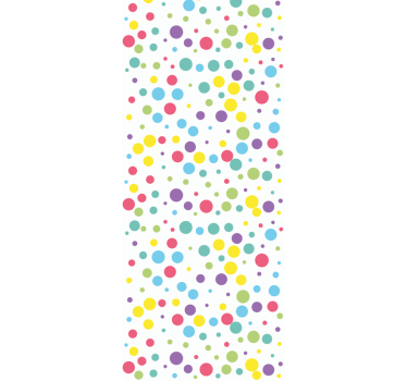 Kinderkamer rolgordijn kleurrijk stippenpatroon - TenStickers