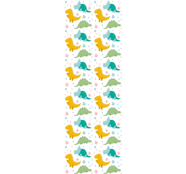 Kinderkamer rolgordijn met schattig dinosauruspatroon - TenStickers