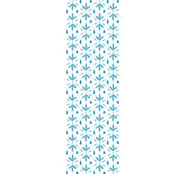 Kinderkamer rolgordijn nordic stijl seizoenen blauw - TenStickers