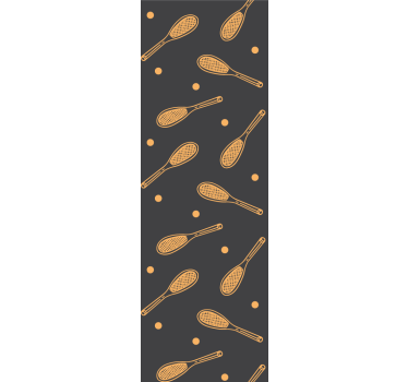 Kinderkamer rolgordijn oranje rackets - TenStickers