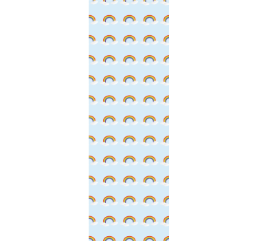 Kinderkamer rolgordijn kleurrijke mooie regenboog en wolken - TenStickers