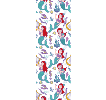 Kinderkamer rolgordijn met glimlachende ariel - TenStickers