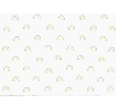 Kinderkamer rolgordijn verspreide pastelregenbogen - TenStickers
