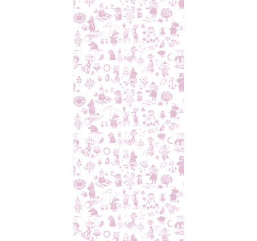 Kinderkamer rolgordijn pink moomin full - TenStickers