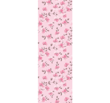 Kinderkamer rolgordijn schattige roze bloemen - TenStickers