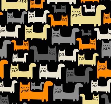 Kinderkamer rolgordijn grijze katten - TenStickers