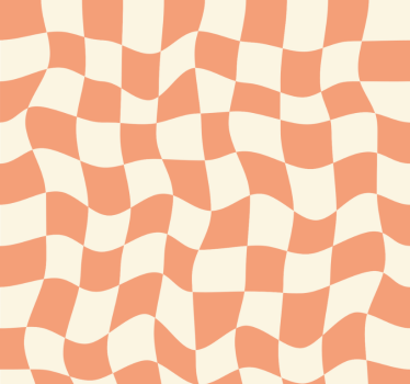 Rolgordijn tienerkamer met groovy geblokt patroon - TenStickers